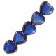 Czech Hearts beads kralen 6mm Jet full azuro 23980/22203